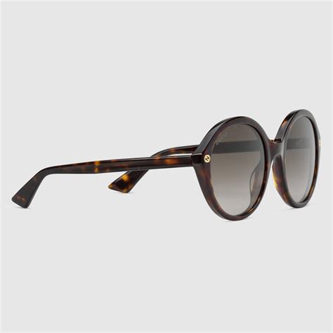 gucci round-frame acetate sunglasses flip up|gucci 55mm round sunglasses.